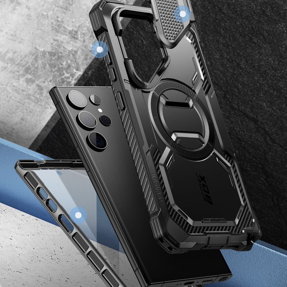 Etui pancerne Supcase i-Blason Armorbox Mag do Galaxy S24 Ultra, czarne